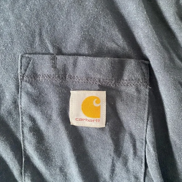 Carhartt Men's Dark Blue Long Sleeve Tee Size L - Picture 3 of 4